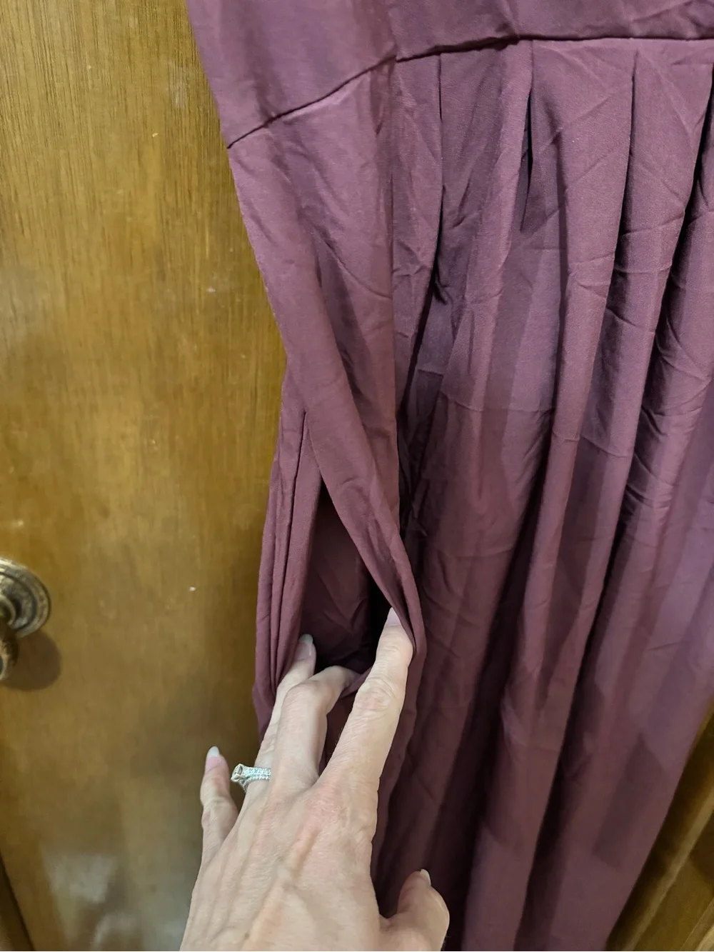 Halara Women’s Mauve Wrap-Style Maxi Dress size Medium